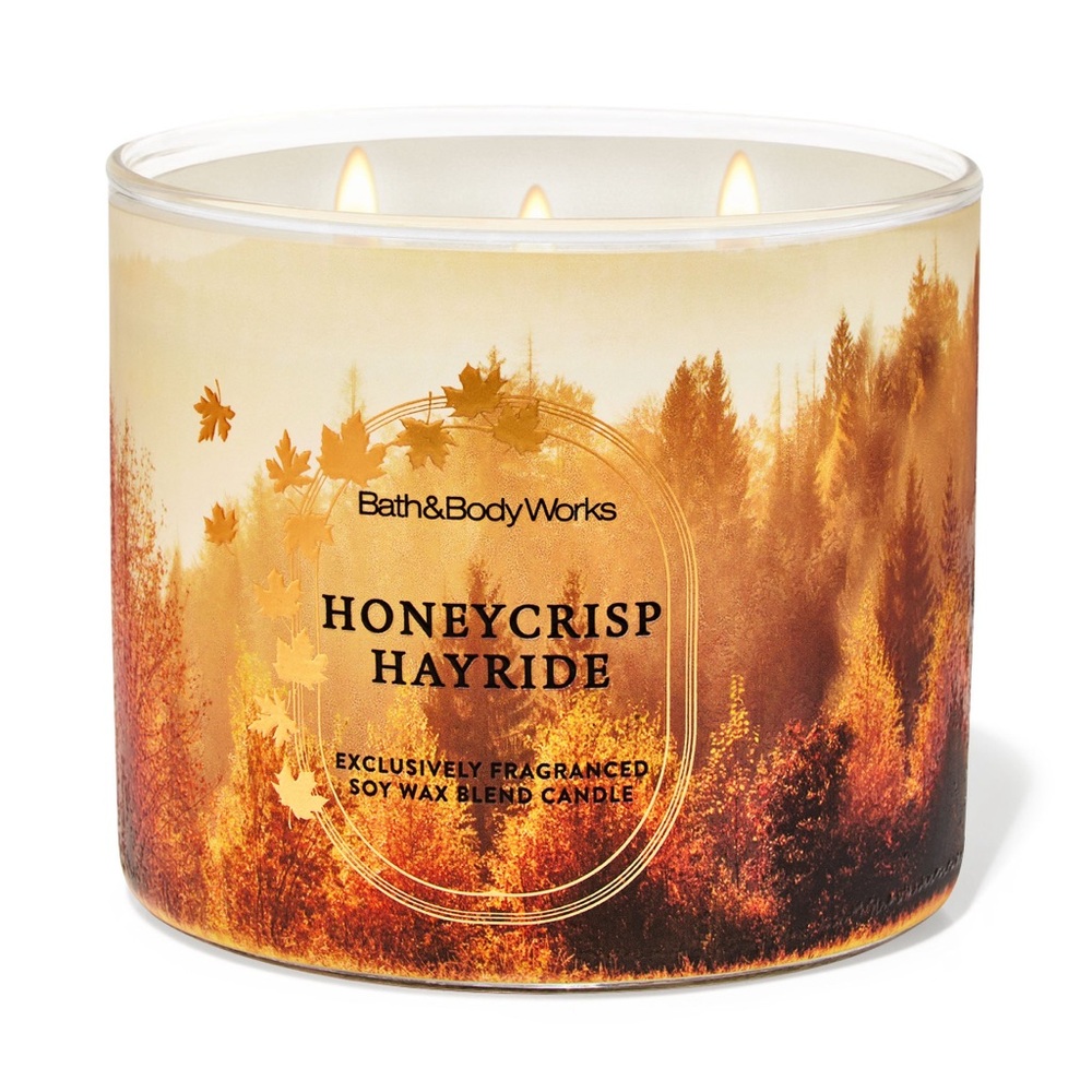 Bath & Body Works Honeycrisp Hayride Candle - Warm Autumn Glow